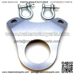 5th Wheel Ultimate Connection Safety Chains Plate with 1/2in Shackles - Adjustable Ball Mount