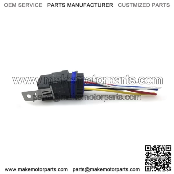1 Pack 40/30 AMP 12 V DC Waterproof Relay and Harness - Heavy Duty 12 AWG Tinned Copper Wires, 5-PIN SPDT Bosch Style Automotive Relay - Image 4