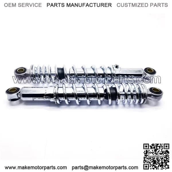 (Set of 2) Universal 12" Adjustable Shock Absorbers with 12.7mm (1/2") Bolt Holes for Go Karts & Mini-Bikes