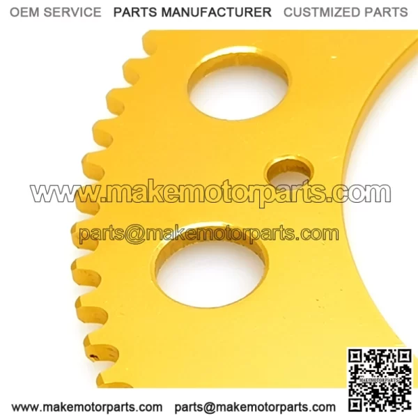 80T #219 Gold Aluminum Sprocket - Image 2