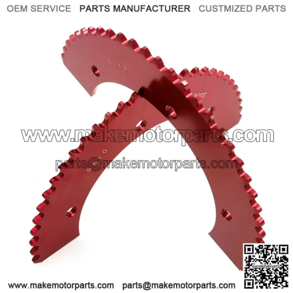 60T #35 Red Aluminum Split Sprocket - Image 4