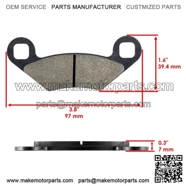 Polaris Scrambler 500 4X4 2005-2012 Front/Rear Brake Pads - Image 3